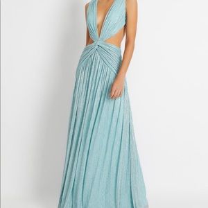 Patbo Lurex Sleeveless Gown in Seafoam